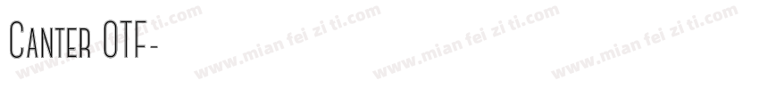 Canter (OTF)字体转换